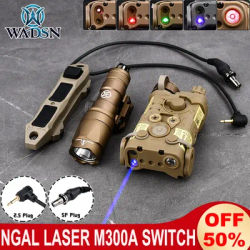 WADSN NGAL with White LED Flashlight Red Green Blue IR Laser Nylon Version Set SF M300A Surefir Hunting Scout Lamp+Dual Switch