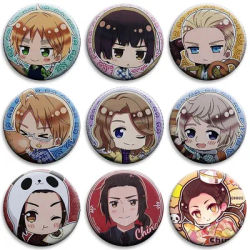 Anime Hetalia Axis Powers Enamel Pins Creative Brooch Metal Badge for Bag Clothes Shirt Decor Jewelry Accessories Fashion Gifts