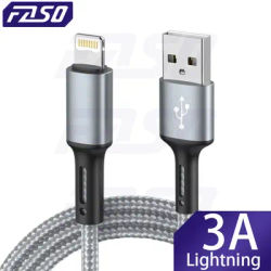 FASO 3A Cavo USB Per iPhone 14 13 12 11 Pro Max X XR 6s 7 8 Plus 2m 3m Piombo Cavo di Ricarica Veloce Del Telefono Mobile Cavo di Caricatore Dati