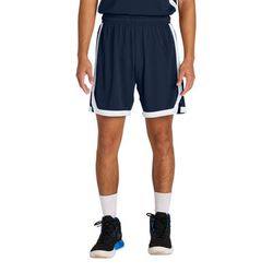 Sport-Tek ST901 Rival Basketball 7'Short in True Navy Blue/White size Medium | Polyester