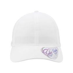 Infinity Her GABY Women's Perforated Performance Cap in White/Floral size Adjustable | Polyester/Spandex Blend