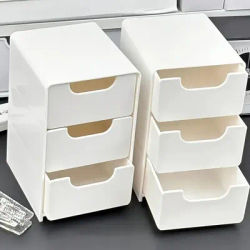 Mini Chic 3-Tier Drawer Organizer for Desk Perfect for Office Supplies, Jewelry Cosmetics Storage Desk Organizer