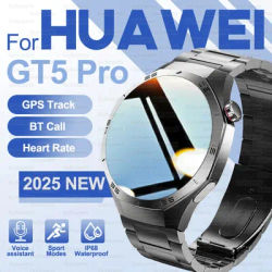 Pour HUAWEI GT 5 Pro GPS montre intelligente hommes 360*360 AMOLED écran fréquence cardiaque Bluetooth appel IP68 étanche homme Smartwatch 2025 nouveau