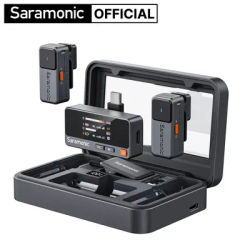 Saramonic Air Wireless Lavalier Microphone Noise Cancelling Lapel Mic for iPhone 15/16 Android Smartphone Camera Vlog Youtube