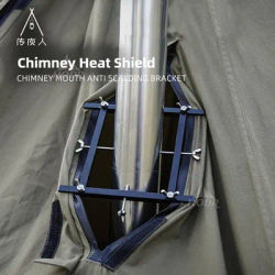 [HODR] Aluminum Alloy Chimney Heat Shield – Lightweight Anti-Scalding Support for Hot Tent Wood Stoves