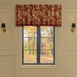 Montecito Red Window Straight Valance by Royal Court in Red (Size ONE SIZE)