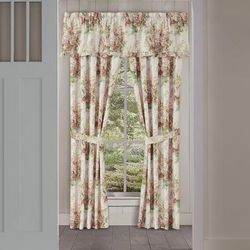 Estelle Coral 84 Inch Window Panel Pair by Royal Court in Coral (Size ONE SIZE)