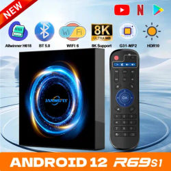 Global Smart TV Box Android 12 R69S1 Bluetooth 5.0 Support 8K Ultra HD Netflix Google Family & Friends Movie Watching Media Play