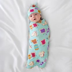 Lunch Buddies Swaddle & Hat Set - OSFA