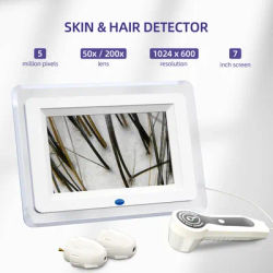 7 inch HD Display Professional Skin Analyzer 50X/200X Skin Magnifier Pore Microscope Face Tester Hair Follicle Scalp Detector