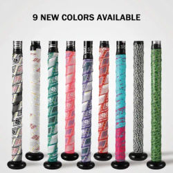 AMASPORT 1.1mm Performance Baseball Softball Bat Grip Tape Double-Stamp Engraved Square Texture Sweat-Wicking Bats Grip