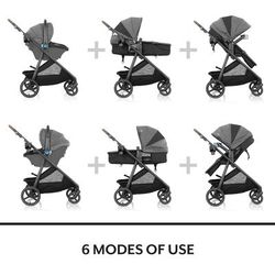Evenflo Shyft Intuiti+ Travel System w/ Revolve180 LiteMax NXT with SensorySoothe - Dubhan Black