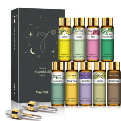 PHATOIL 1/9PCS Essential Oil Gift Set-10ml Essential Oils For Diffuser Aromatherapy DIY Soap Candle Making Massage Oil For Skin