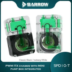 Barrow ITX Case AIO Pump Box Small Reservoir Combo ,10W PWM Mini Water Tank For Split Liquid Water Cooling System SPD10-T