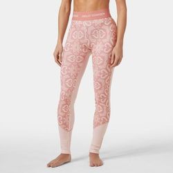 Helly Hansen Women's Lifa Merino Midweight Graphic Base Layer Trousers Pink M