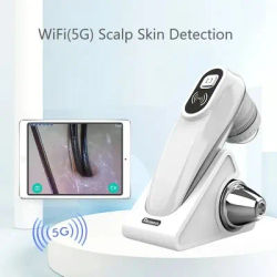 New WIFI HD 5G Scalp/Skin /Hair Follicle Detector Professional 50X/200X Skin Analyzer Rechargeable UV Testing Analysis Magnifier
