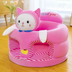 1 sedia da seduta per apprendimento per bambini - Coprisedile di supporto in morbido peluche per bambini piccoli 6-18 mesi, cuscino antiscivolo lavabile con cartone animato