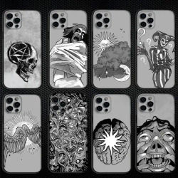 Phasmophobia Tarot Card Phone Case For iPhone 16,15,14,13,12,11 Plus,Pro Max, Soft Silicone Black Cover