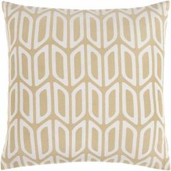 Tumo 18" Square Modern Pillow plush Cotton Tan/White Throw Pillow - Boutique Rugs