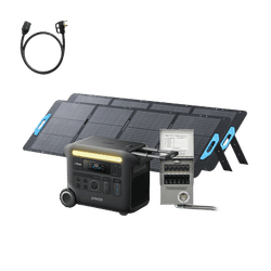 Anker SOLIX F2600 + Home Backup Kit (Transfer Switch + Cable) + 2 × 200W Solar Panel