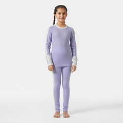 Helly Hansen Junior Lifa Merino Midweight Base Layer Set Purple 10