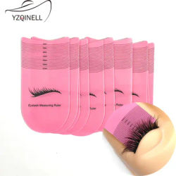 20pcs Soft Eyelash Length Measurement Ruler 3-21mm Eyelash Extension Growth Tool for Beauty Makeup Accessories