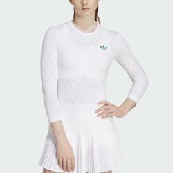 adidas Wimbledon 2025 3/4 Sleeve Tee Pro Women's Tennis Apparel White