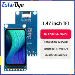Estardyn 1.47-inch TFT LCD screen ST7789 small screen 172*320 display LCD full view angle SPI color screen