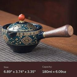 Teiera portatile da viaggio con rotazione a 360°, teiera kung fu, set da tè con infusore per preparare velocemente il tè, per casa, ufficio e uso esterno.