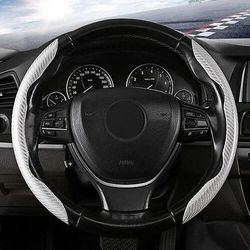 Coprivolante per auto in silicone antiscivolo effetto fibra di carbonio, vestibilità universale, elegante, antiscivolo, con impugnatura morbida, protezione per interni auto, accessorio di guida confortevole