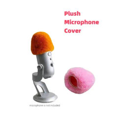1PC 2 Colors Plush Microphone Cover Microphone Furry Windshield muff Mic Wind Screen Fluffy For Blue Yeti Condenser Microphone