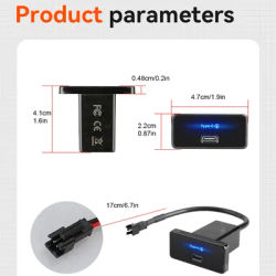 18W/30W RV USB Outlet Adapter 12V-24V PD Type C/USB Car Charger Power Socket Fast Charging Power Outlet for RV Boat Truck