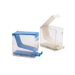 1Pc Dental 2-Color Cotton Roll Dispenser Press-Type Holder Blue/White For Clinic Lab Easy Sanitary Access