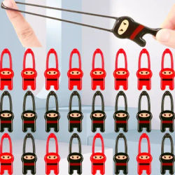 24 pcs Fun Elastic Flying Ninja Slingshot Kids Birthday Party Baby Shower Gifts Classroom Rewards Carnival Prizes Pinata Fillers
