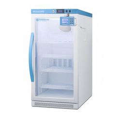Accucold ARG31PVBIADADL2B 2.83 cu ft Undercounter Pharmaceutical Refrigerator w/ Glass Door - NIST Data Logger, 115v, ADA Height, Blue