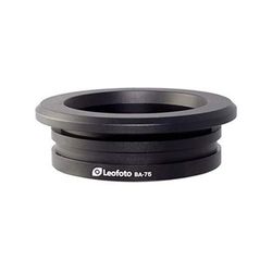 Leofoto LN-364C LM-3xxC BA-75 75mm Half-Bowl Video Head Adapter Black BA-75