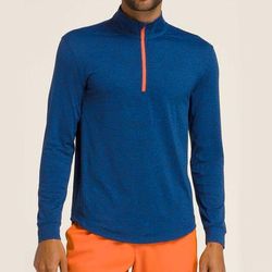 Wilson Everyday Performance Half-Zip Men's Tennis Apparel Royal Blue