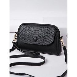 borsa a tracolla da polso in similpelle da donna con patta in stampa coccodrillo – elegante piccola borsa a tracolla per l'uso quotidiano, i viaggi e il lavoro