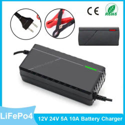 12V 24V 5A 10A LiFePo4 Charger 110-220V 8S 14.6V 29.2V LiFePo4 Battery High Power Charger Seven Protection For Car RV Yacht