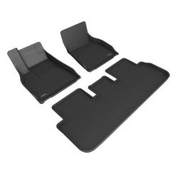 3D Mats USA Floor Made of Rubber Black Molded Liner, Front & Rear, 3-year limited warranty L1TL03801509