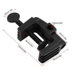 Universal Bracket Clamp Non-Slip Broadcast Mic Stand Clamp C Shape Table Mount Clamp for Microphone Desk Lamp Ringlight