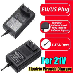 21V 1A 2A Universal Charger DC Power Adapter Lithium Drill Power Charger Electric WrenchScrewdriver Charger EU US Plug