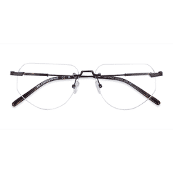 Male s geometric Black Metal Prescription eyeglasses - Eyebuydirect s Artifact