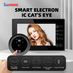 4.3 Inch HD Display Visual Peephole Video Doorbell 145 Degree Angel 1 Megapixel Camera PIR Motion Detection Night Vision Cat Eye