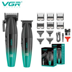 VGR high-end hair trimming set gradient color metal carving 9000 RPM hair salon home professional shaving machine V-906 V-003