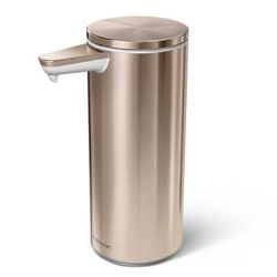 Simplehuman Touch-Free Rechargeable Sensor Liquid Soap And Hand Sanitizer Dispenser, 9 Oz, Rose Gold
