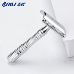 BAILI Adjustable Safety Manual Razor Double Edge Classic Mens Shaving Aggressive Hair Removal Shaver it with 1 Blades