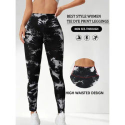 Super Soft High Waisted Tie Dye Leggings for Women Yoga Running Gym No See Through Workout Athletic Tights Push Up Gym Fitness