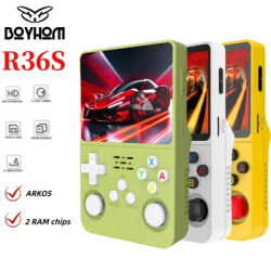 BOYHOM RK3326 Original ARKOS R36S Retro Handheld Game Console 3.5'' IPS,, 64G/128G 15000+ Games, Linux Portable Pocket Player