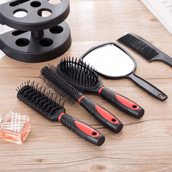 Salon Styling Hair Brush Mirror Holder Red
